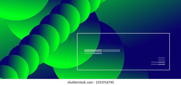 Simple abstract background with neon color circles. Memphis Style Geometric Pattern. Vector Illustration For Wallpaper, Banner, Background, Card, Book Illustration, landing page