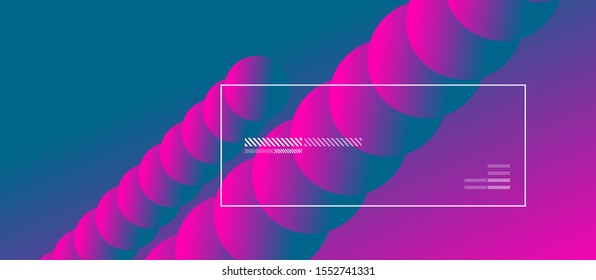 Simple abstract background with neon color circles. Memphis Style Geometric Pattern. Vector Illustration For Wallpaper, Banner, Background, Card, Book Illustration, landing page