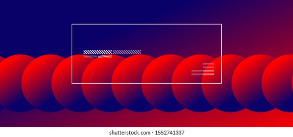 Sencillo fondo abstracto con círculos de color neón. Patrón Geométrico Memphis Style. Ilustración vectorial para fondo de escritorio, pancarta, fondo, tarjeta, ilustración del libro, página de inicio
