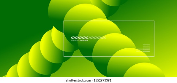 Simple abstract background with neon color circles. Memphis Style Geometric Pattern. Vector Illustration For Wallpaper, Banner, Background, Card, Book Illustration, landing page