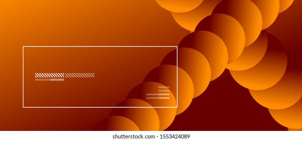 Simple abstract background with neon color circles. Memphis Style Geometric Pattern. Vector Illustration For Wallpaper, Banner, Background, Card, Book Illustration, landing page