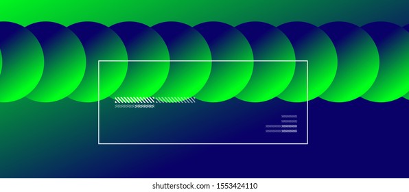 Simple abstract background with neon color circles. Memphis Style Geometric Pattern. Vector Illustration For Wallpaper, Banner, Background, Card, Book Illustration, landing page