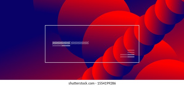 Simple abstract background with neon color circles. Memphis Style Geometric Pattern. Vector Illustration For Wallpaper, Banner, Background, Card, Book Illustration, landing page