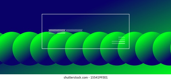 Fundo abstrato simples com círculos de cor neon. Padrão Geométrico De Estilo Memphis. Ilustração vetorial para papel de parede, banner, plano de fundo, cartão, ilustração de livro, página inicial