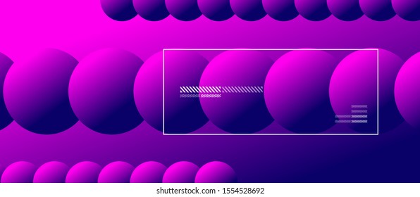 Sencillo fondo abstracto con círculos de color neón. Patrón Geométrico Memphis Style. Ilustración vectorial para fondo de escritorio, pancarta, fondo, tarjeta, ilustración del libro, página de inicio