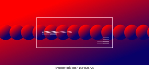 Sencillo fondo abstracto con círculos de color neón. Patrón Geométrico Memphis Style. Ilustración vectorial para fondo de escritorio, pancarta, fondo, tarjeta, ilustración del libro, página de inicio