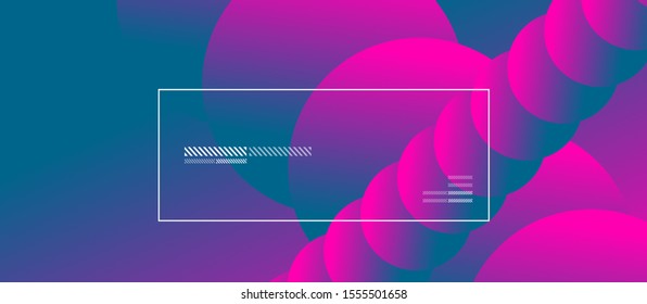 Sencillo fondo abstracto con círculos de color neón. Patrón Geométrico Memphis Style. Ilustración vectorial para fondo de escritorio, pancarta, fondo, tarjeta, ilustración del libro, página de inicio