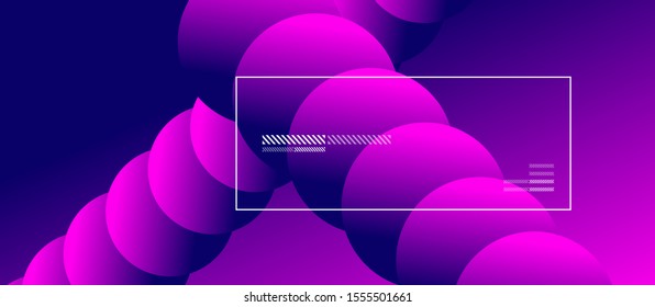 Simple abstract background with neon color circles. Memphis Style Geometric Pattern. Vector Illustration For Wallpaper, Banner, Background, Card, Book Illustration, landing page