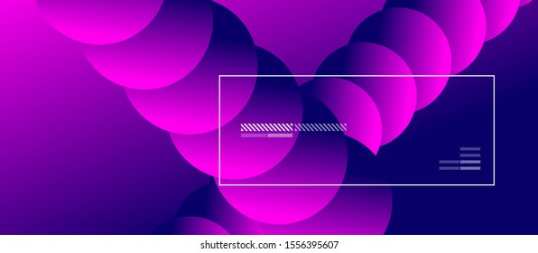 Simple abstract background with neon color circles. Memphis Style Geometric Pattern. Vector Illustration For Wallpaper, Banner, Background, Card, Book Illustration, landing page