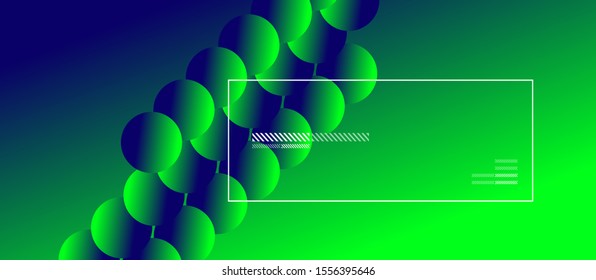 Simple abstract background with neon color circles. Memphis Style Geometric Pattern. Vector Illustration For Wallpaper, Banner, Background, Card, Book Illustration, landing page