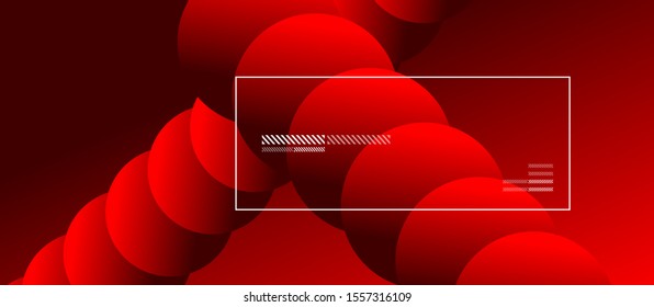 Simple abstract background with neon color circles. Memphis Style Geometric Pattern. Vector Illustration For Wallpaper, Banner, Background, Card, Book Illustration, landing page
