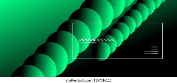 Simple abstract background with neon color circles. Memphis Style Geometric Pattern. Vector Illustration For Wallpaper, Banner, Background, Card, Book Illustration, landing page