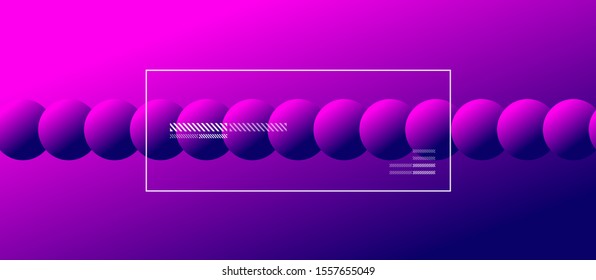 Simple abstract background with neon color circles. Memphis Style Geometric Pattern. Vector Illustration For Wallpaper, Banner, Background, Card, Book Illustration, landing page