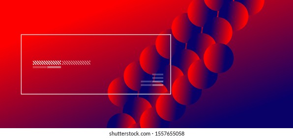 Simple abstract background with neon color circles. Memphis Style Geometric Pattern. Vector Illustration For Wallpaper, Banner, Background, Card, Book Illustration, landing page