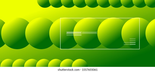 Simple abstract background with neon color circles. Memphis Style Geometric Pattern. Vector Illustration For Wallpaper, Banner, Background, Card, Book Illustration, landing page