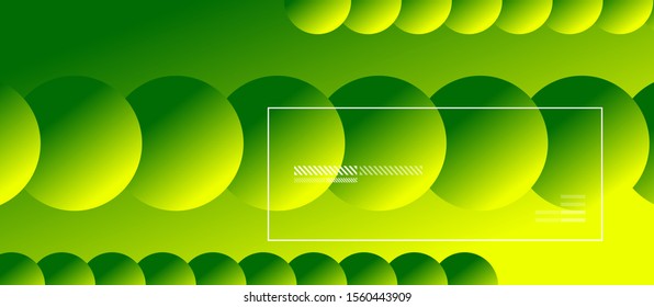 Simple abstract background with neon color circles. Memphis Style Geometric Pattern. Vector Illustration For Wallpaper, Banner, Background, Card, Book Illustration, landing page