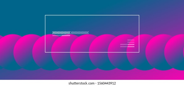 Simple abstract background with neon color circles. Memphis Style Geometric Pattern. Vector Illustration For Wallpaper, Banner, Background, Card, Book Illustration, landing page