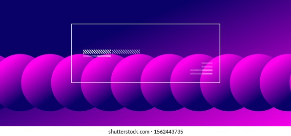 Simple abstract background with neon color circles. Memphis Style Geometric Pattern. Vector Illustration For Wallpaper, Banner, Background, Card, Book Illustration, landing page