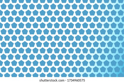 Simple abstract background pentagon geometry blue  Arranged in a white background