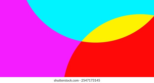 simple abstract background in pink, bright blue and red