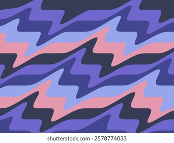 Simple abstract background with purple and pink color waving lines pattern