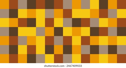 Simple abstract background with squares vector. yellow color scheme wallpaper vector. Chess background. Geometric pattern background. Square mosaic vector.