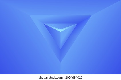 Simple Abstract Background with Triangle 3D Style, Simple Blue Wallpaper, Vector Illustration