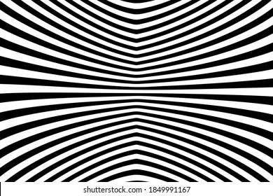 Einfach abstrakter Hintergrund. Vektorgrafik von Streifen mit optischer Illusion