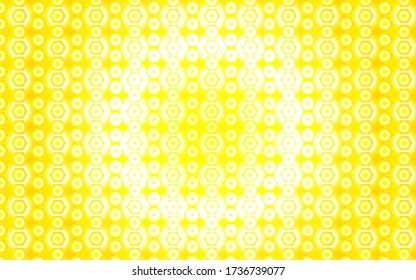 Ein einfacher abstrakter Hintergrund mit weißer hexagonaler Form auf gelbem Hintergrund