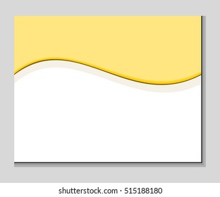 Simple abstract background with yellow wave
