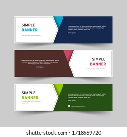 simple abstract banner design set vector 29042020