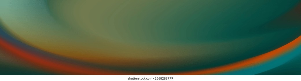 Simple  abstract banner with a teal and orange wave