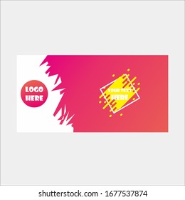 simple abstract banner template with grunge style