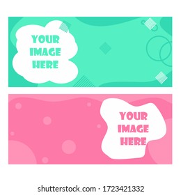 simple abstract banner template with shape