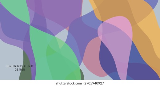 Simple abstract banner with waves shapes vector design layout 