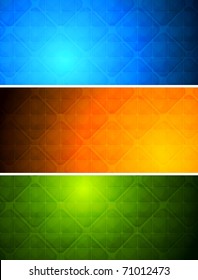 Simple abstract banners with square texture. Eps 10