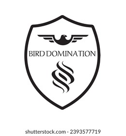 simple abstract bird logo design
