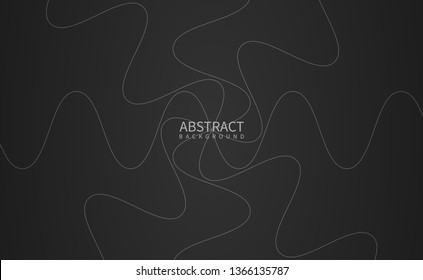simple abstract black background with curly line.