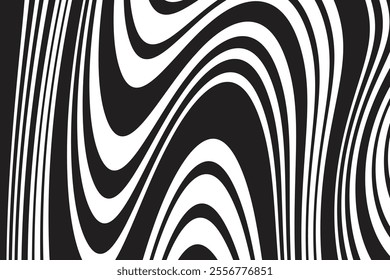 simple abstract black color creative wavy line pattern a black and white background with a pattern of waves and a white background