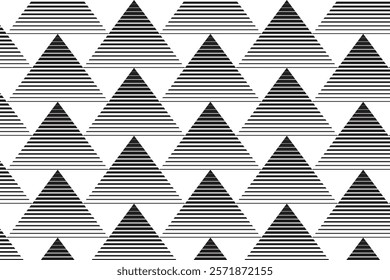 simple abstract black color creative big to small geometric triangle pattern