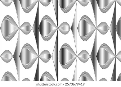 simple abstract black color creative geometric pattern design that can be used as a background or texture striped abstract illusion pattern
