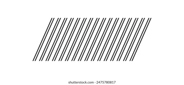 Einfache abstrakte schwarze Farbe Diagonale Schrägstrichlinienmuster Ein schwarz-weißes Bild einer Linie