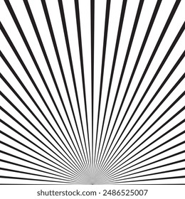 Einfaches abstraktes Schwarz Geometrisches dünnes vertikales Linienmuster Ein schwarzweißes abstraktes Bild mit weißem Hintergrund. Vektorillustration. EPS 10