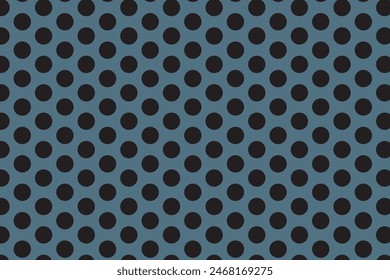 simple abstract black color polka circle dot pattern on seagreen color background a blue screen with holes in it