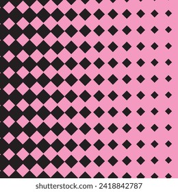 simple color negro abstracto cuadrado semitono patrón de mezcla en fondo litro rosado