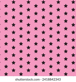 simple abstract black color star pattern on lite pink background