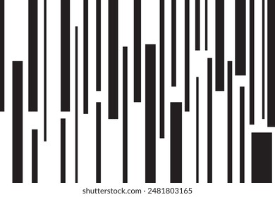  simple abstract black color thin to thick vertical halfline pattern
