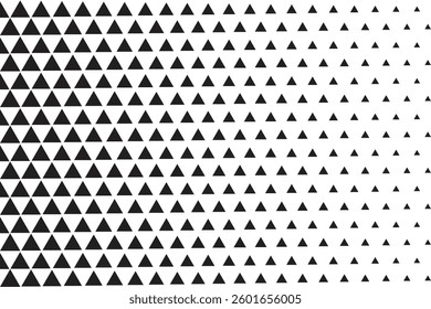 simple abstract black color triangle shape halftone blend line pattern gradient triangular halftone pattern in black and white with modern geometric aesthetic