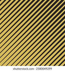 simple abstract black colour diagonal thik to thin line pattern on golden colour background.