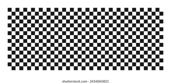 Fondo a cuadros blanco y negro abstracto simple. Patrón cuadrado geométrico. Textura de tablero de ajedrez. Un elemento de diseño. Ilustración vectorial. Anuncio, Fondo de pantalla, Plantilla, cartel.